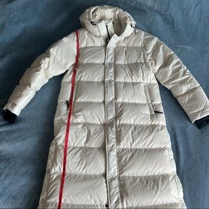 Long Aritzia Super Puff coat in white size medium